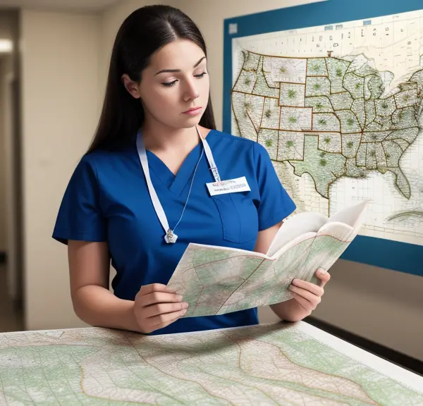 A nurse studying NCLEX pass rates across the United States.