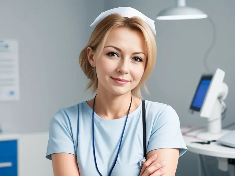 A female nurse standing in an office with her arms crossed, contemplating what nurses can do without an order.