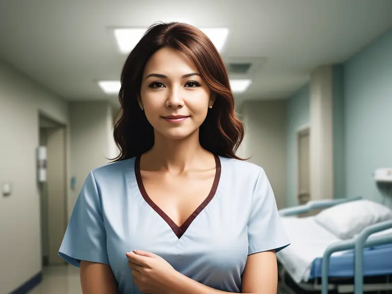 A nurse standing in a hospital room.