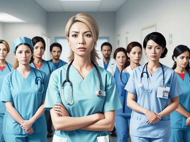 A group of nurses in a hallway, reflecting on the saturation of the nursing field.