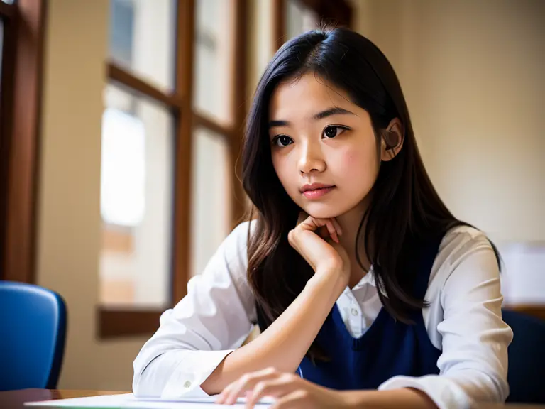 A woman sitting at a desk, preparing for the NCLEX with ATI resources.